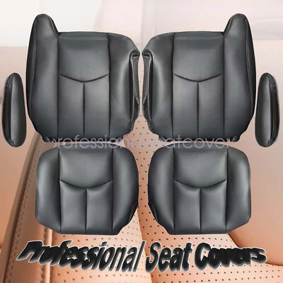 Front Bottom & Top & Armrest Seat Cover For 2003-2006 GMC Sierra Dark Gray 692 Foto 1 de 4