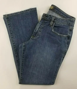 Old Navy Womens Bootcut Jeans Blue Denim Stretch Just Below Waist Pants Short 12 - Picture 1 of 4