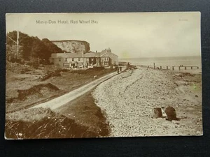 Wales Anglesey RED WHARF BAY Min y Don Hotel c1915 RP Postcard by Valentine - Picture 1 of 3