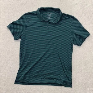 Camisa Polo Mack Weldon Para Hombre L Verde Azul Marino Rayas Manga Corta Informal - Imagen 1 de 6
