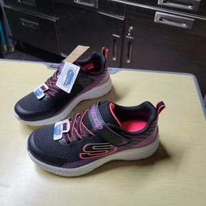 Boys Skechers Sz 1 New In Box Kids Sprint Speed Tread 303607L/BKPR - Picture 1 of 5