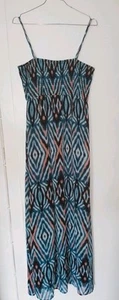 Tolles MaxiKleid Bustierkleid FLAME Gr. 38, multicolor, Träger, Oberteil gesmokt - Bild 1 von 1
