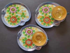 Tazzine da tè e piatti vintage giapponesi in porcellana Seiei & Co dipinti a mano Lusterware - Foto 1 di 6