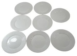 Wedgwood Nantucket Basket Weave Dinner Plates Lot of 8 Bone China 10.5" White - Picture 1 of 17