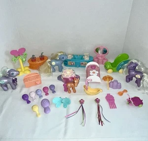 Vintage 2002 My Little Pony Celebration Castle Replacement Parts And Ponies Lot - Picture 1 of 15