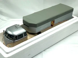 Schuco 1/18 VW T1 Porsche Transporter Continental - Foto 1 di 6