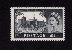 Great Britain 312 1 Pound Windsor Castle MNH Stamp 1955 Wmk 308 - Picture 1 of 3