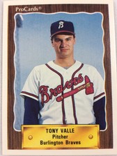 1990 Burlington Braves-ProCards Baseball Card-Tony Valle