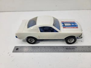 Vintage Tootsietoy Trac-Masters 1965 Ford Mustang G.T. 350 White Car Vehicle 11" - Picture 1 of 8