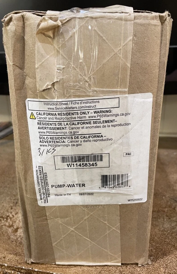 W114583452 Maytag/Whirlpool Washer Water Pump Brand New Genuine OEM Part - Image 1 of 1