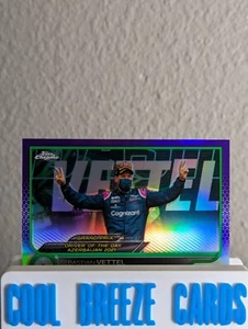 2022 Topps Chrome Formula Sebastian Vettel Purple Refractor - Picture 1 of 3