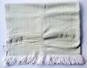 Sferra Italy 100% Cotton Herringbone Throw Pale Celadon Green - Picture 1 of 4