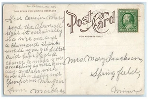 1908 Cobden Minnesota MN To Springfield Doane Cancel 1 Cent New Year Postcard - Picture 1 of 2