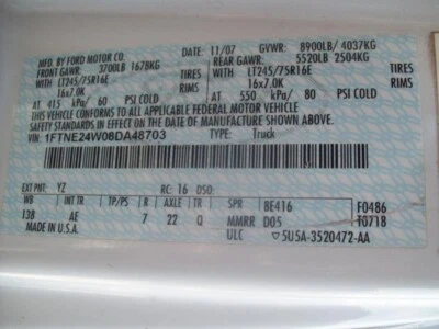 Used Front Right Door Glass Front fits: 2008 Ford E250 VAN Cutaway R. Front Righ - Image 1 of 4