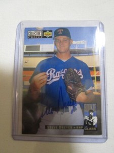 SIGNED AUTOGRAPHED 1994 Upper Deck Collector's Choice #5 STEVE DREYER Texas Rang