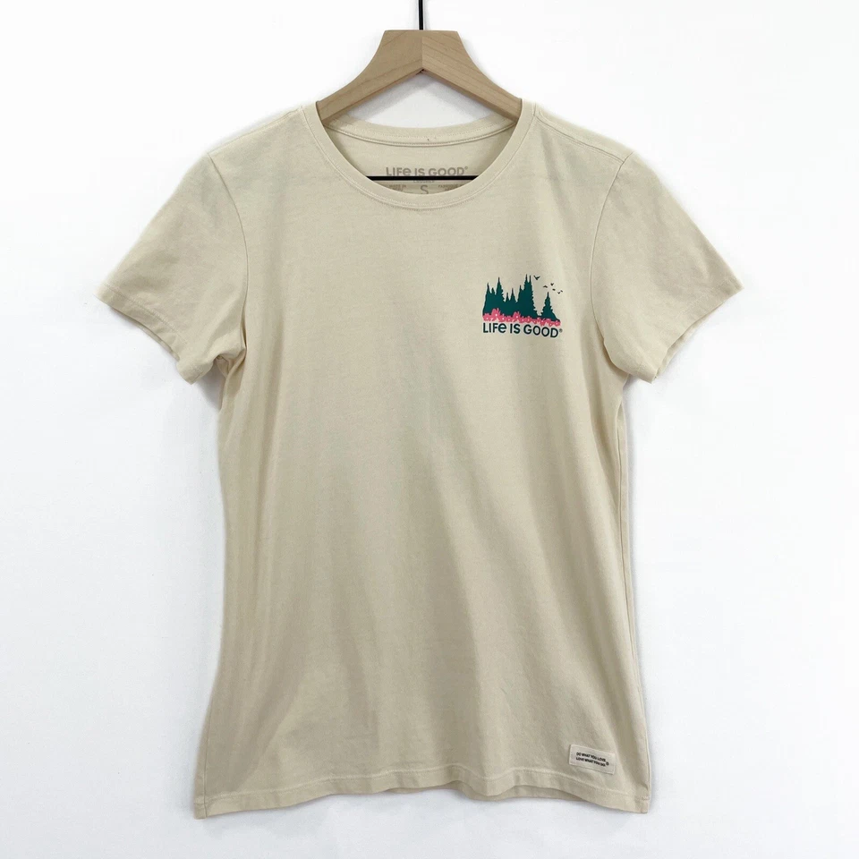 Life Is Good Shirt Women Small Daisy Flower Crusher Tee Top Short Sleeve Cotton - Image 1 of 4