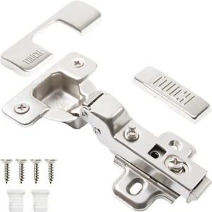 Bisagra de puerta de gabinete superposición de 3/8" oculta media superposición euro calidad H - Imagen 1 de 15