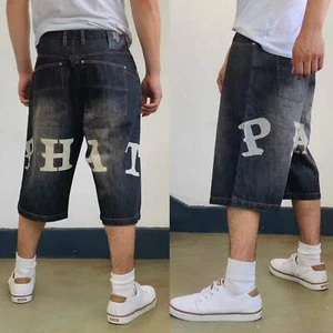 Pantalones cortos de mezclilla naturales para hombre Phat Farm desteñidos negros | nuevos con etiquetas - Imagen 1 de 11