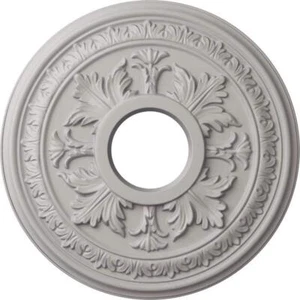 Ekena Millwork Ceiling Medallion 15-3/8" x 15-3/8" x 1-1/2" Ultra Pure White - Picture 1 of 4