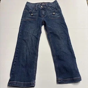 Girls Mudd Jeans Size 8 4-Pocket, Snap Embellishments Wide Leg - Picture 1 of 11