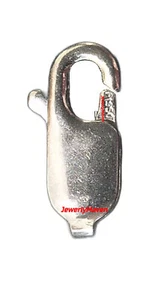 12mm Solid PLATINUM 950 Lobster Chain Bracelet Necklace Clasp Italy - Picture 1 of 7