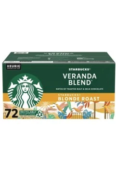Starbucks Blonde Roast K-Cup Coffee Pods, Veranda Blend (72 ct.)