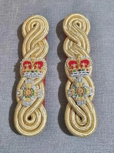 British Army Gold Shoulder Cords 3 Ply Ceremonial No1 Dress Lieutenant Colonel - Picture 1 of 4