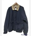 vintage 80’s Knightsbridge mens jacket navy blue/tan size XL