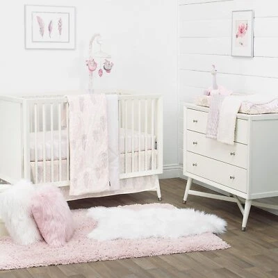 Novo em folha -Dwell Studios 2794276 estilo boehme - Pena de pavão rosa - Imagem 1 de 4