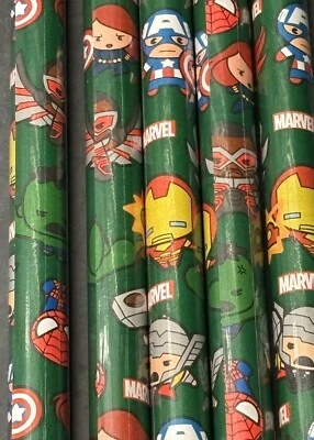 Avengers Christmas & Birthday Wrapping Paper- New - Sold As 1 Each Roll - Image 1 of 2
