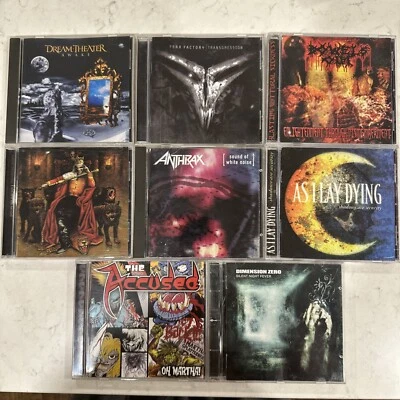 Fear Factory, As I Lay, Iron Maiden, Dream Theater, MegaDeth Metal 9 Cd Lot - Image 1 of 4