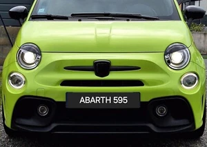 Fiat Abarth 500 Gloss Black Angry Evil Eye Covers 500 595 695 ABS Plastic UK - Picture 1 of 5