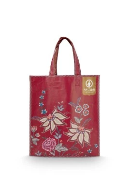 Pip Studio - Promotional Bag Flower Festival, Dark Pink, 38x15x44.5cm