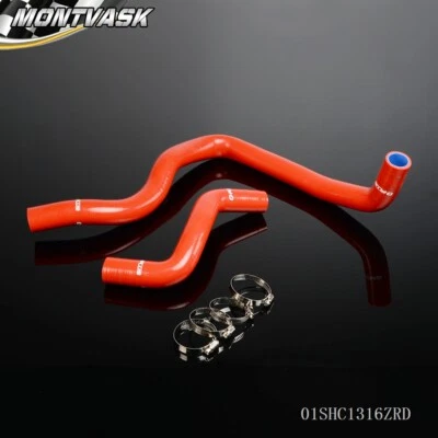 Fit For 94-97 Honda Accord / Prelude H22 97-01/F22 Red Silicone Radiator Hose - Image 1 of 4