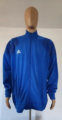 Adidas Climalite Blue Polyester Full Zip Track Jacket Mens 2X-Large* - Image 1 of 4