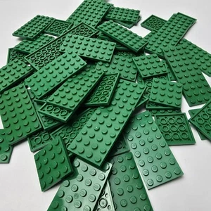 LEGO Green Plates Flat Bricks 4x4 4x6 4x8 4x10 4x12 X20 Random Pieces - Picture 1 of 2