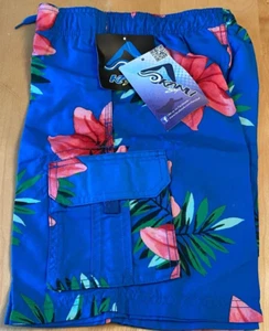 NWT KANU BOARD SHORTS SURF SWIM HAWAIIAN TRUNKS BOYS SZ 7 - Picture 1 of 3