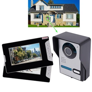 Video Türsprechanlage 7" Monitor Mit Kamera Klingel Türklingel 2-familienhaus DE - Bild 1 von 19