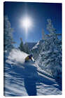 Leinwandbild Skifahrer bei Sonnenschein - James Kay