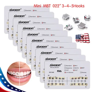 10-200Pack Orthodontic Dental Brackets Braces Mini MBT.022 Slot Hooks 345 #1 - Picture 1 of 8
