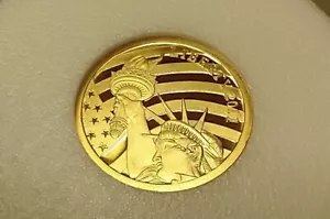 2011 Cook Islands Statue of Liberty Coin. 1/10 oz of .24 Gold .0239 AGW - Picture 1 of 4