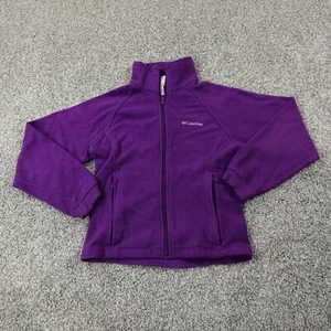 Columbia Jacket Girls 14/16 Purple Fleece Sweater Sweatshirt Hiking Youth Kids - Picture 1 of 18
