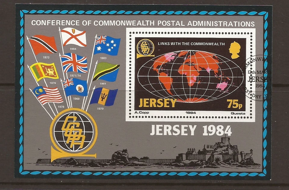 1984 Jersey, Links with the Commonwealth, Fine Used Sheet, SG ms333 #71 - Image 1 of 1