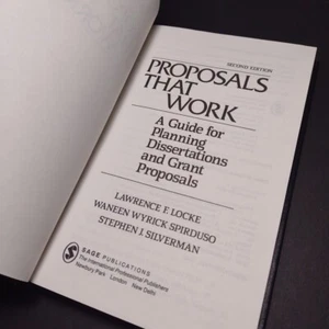 Proposals That Work by Lawrence Locke -Hardcover 1990 -8th Printing - Picture 1 of 14