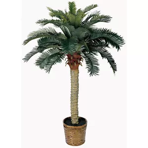 Sago faux Palm Tree Realistic Plant Natural 4ft Decor - Picture 1 of 1