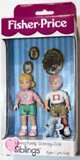 FISHER PRICE LOVING FAMILY SIBLINGS BROTHER & SISTER DOLL HOUSE TOY 1999 MATTEL