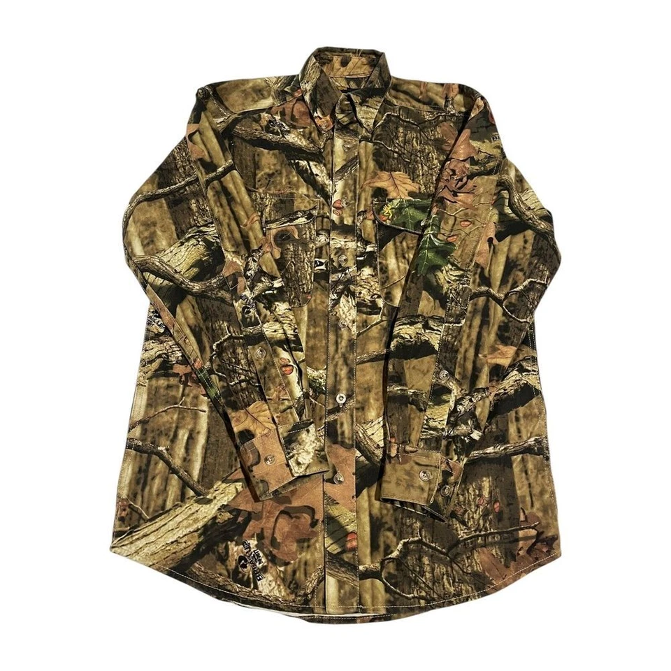 Browning Men's Break Up Infinity Camo Button Up Long Sleeve Hunting Shirt S/P - Image 1 of 4