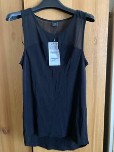 ZARA W&B COLLECTION Ladies Black Fitted Sleeveless Top Size S Small - Picture 1 of 5