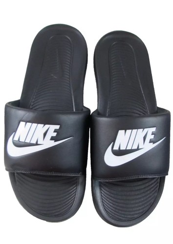 Nike VICTORI ONE da uomo bianco nero taglia 10 diapositive moda comfort atletico casual