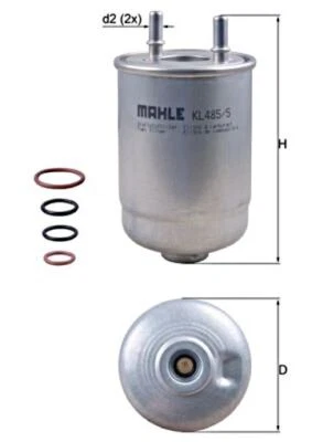 MAHLE Fuel Filter For RENAULT SUZUKI Fluence Grand Scenic III Megane 8201015125 - Image 1 of 2